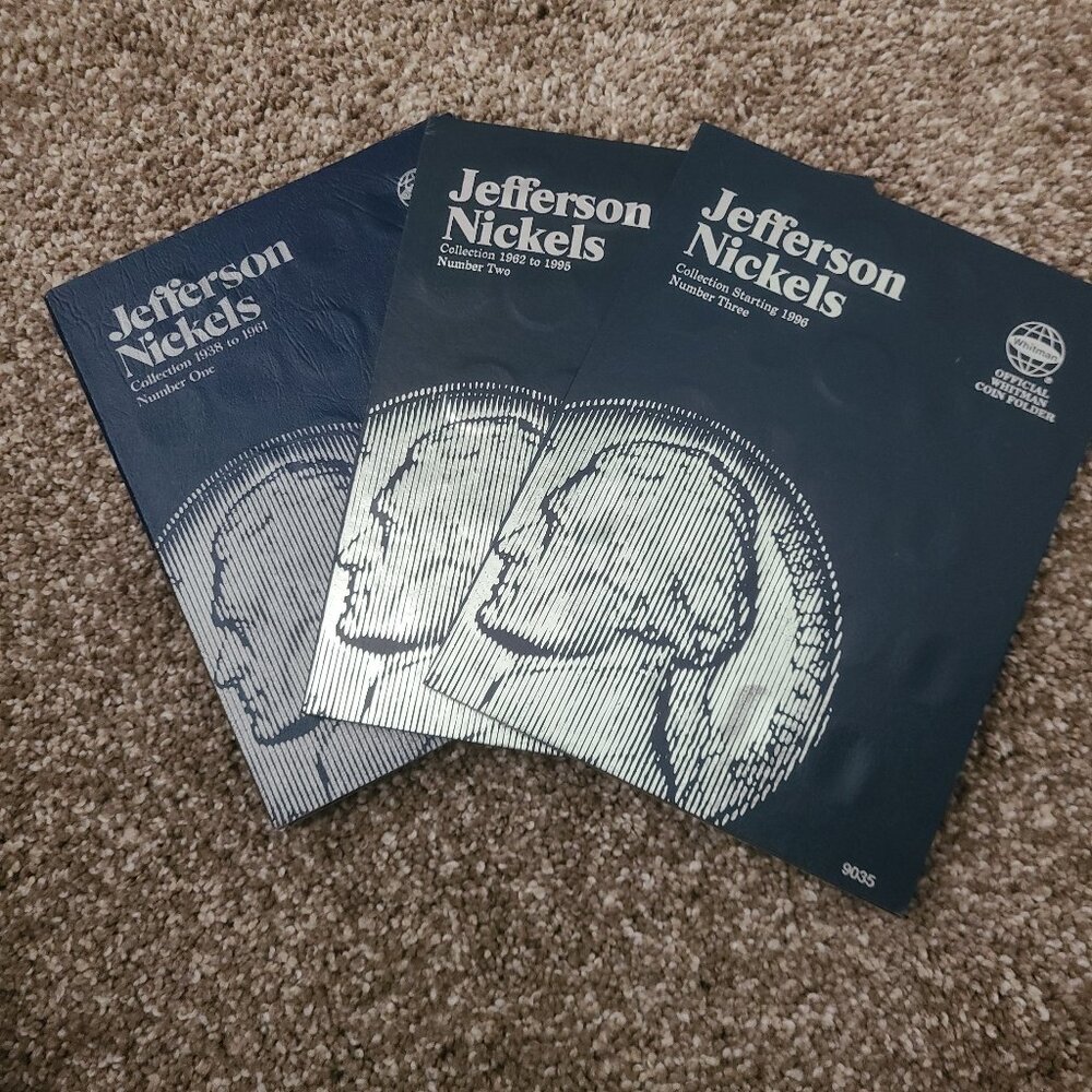Whitman coin folders for Jefferson Nickels